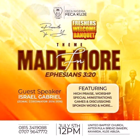 Freshers Welcome Banquet Kicks Off in Kuje, Abuja