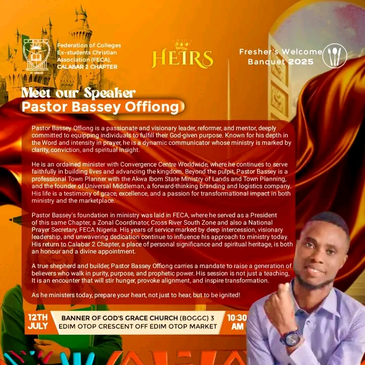FECA Calabar 2 Welcomes Pastor Bassey Offiong as Guest Minister