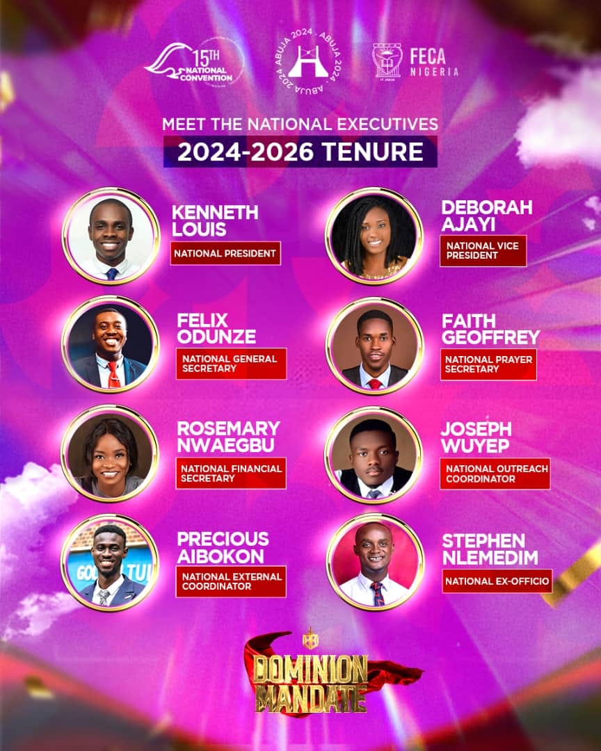 Listed: FECA Nigeria 2024-2026 National Leaders